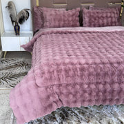 LUX -Ensemble Couette Double face en Fourrure Lapin