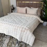 LUX -Ensemble Couette Double face en Fourrure Lapin