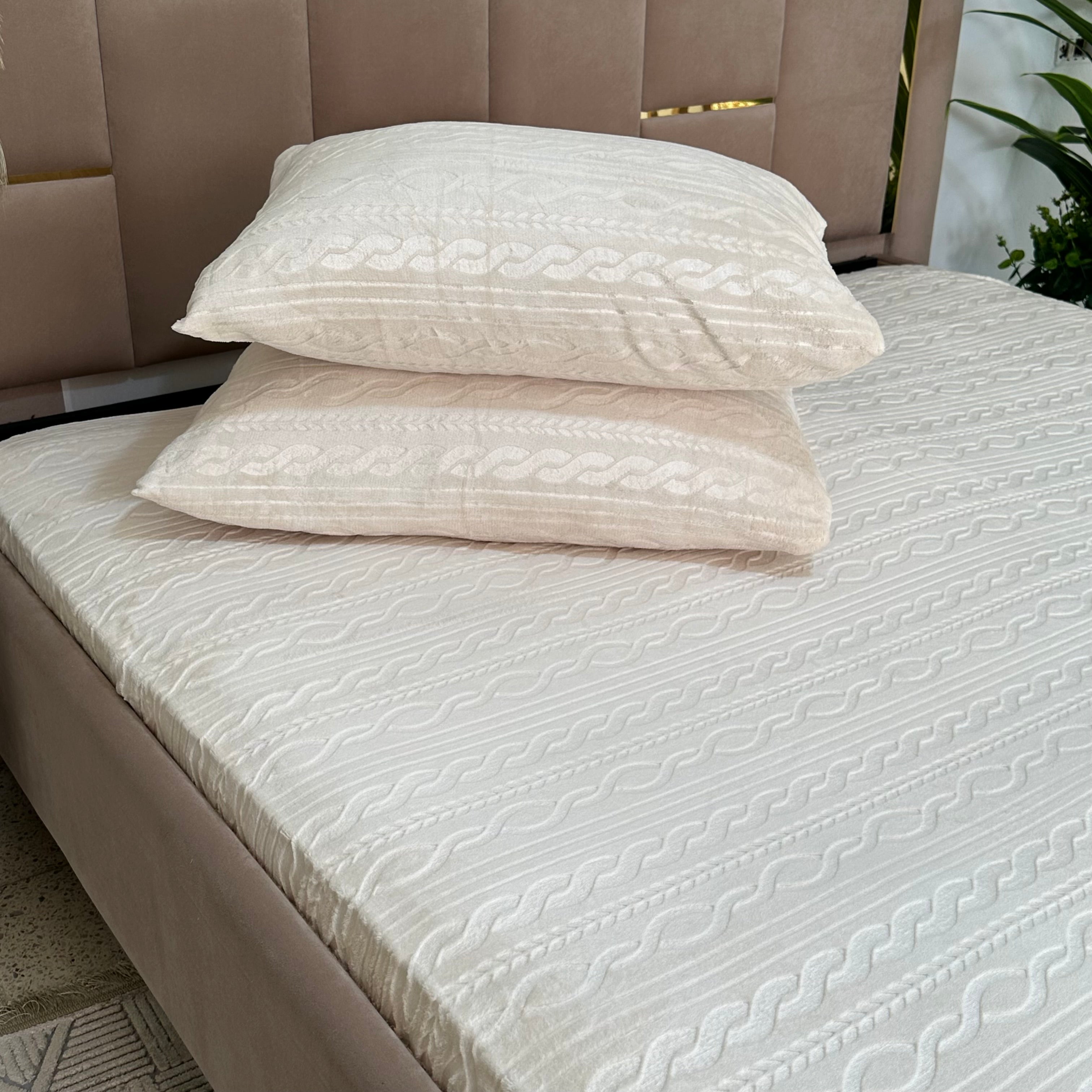 Housse de matelas Velour gravé épaisse Haut Gamme