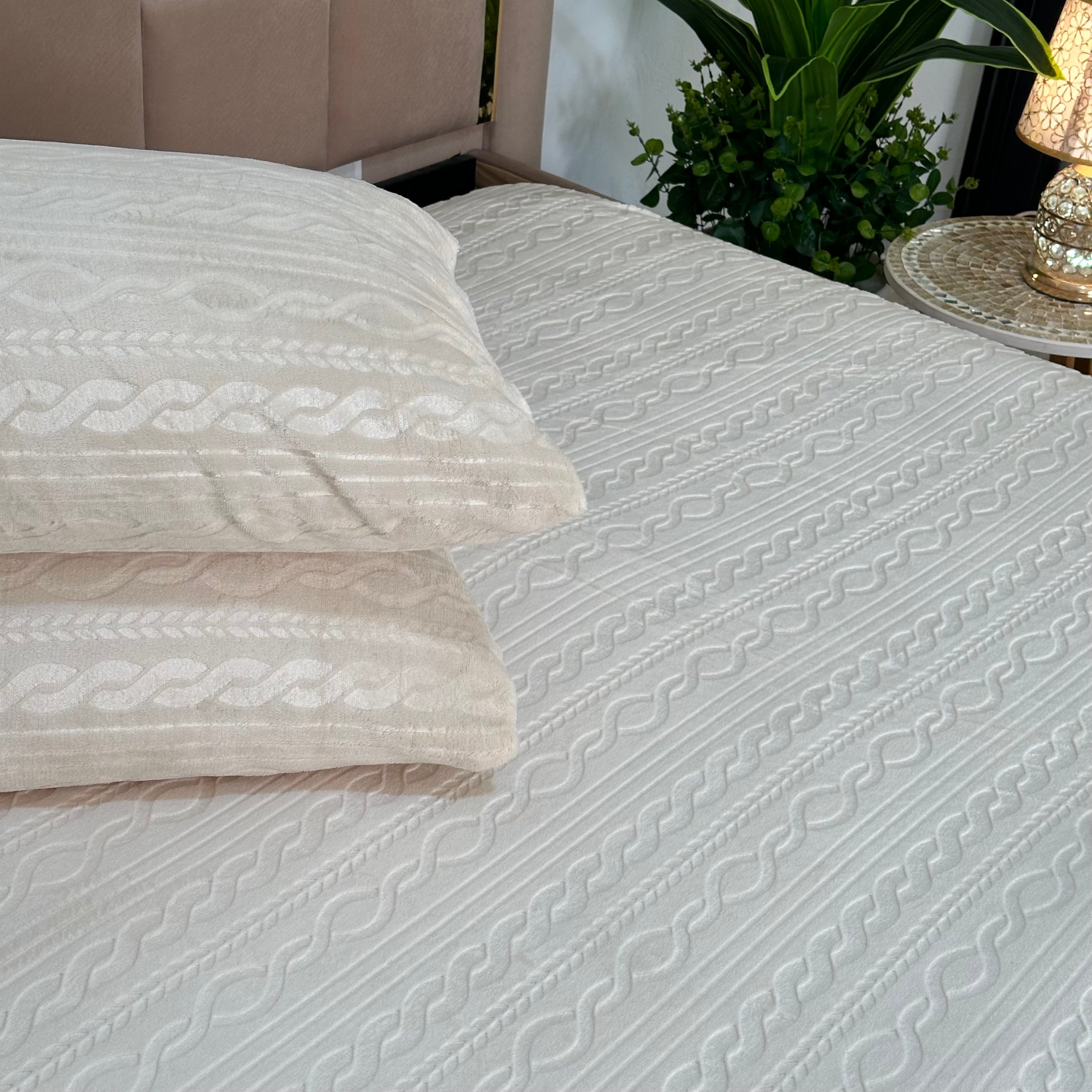 Housse de matelas Velour gravé épaisse Haut Gamme