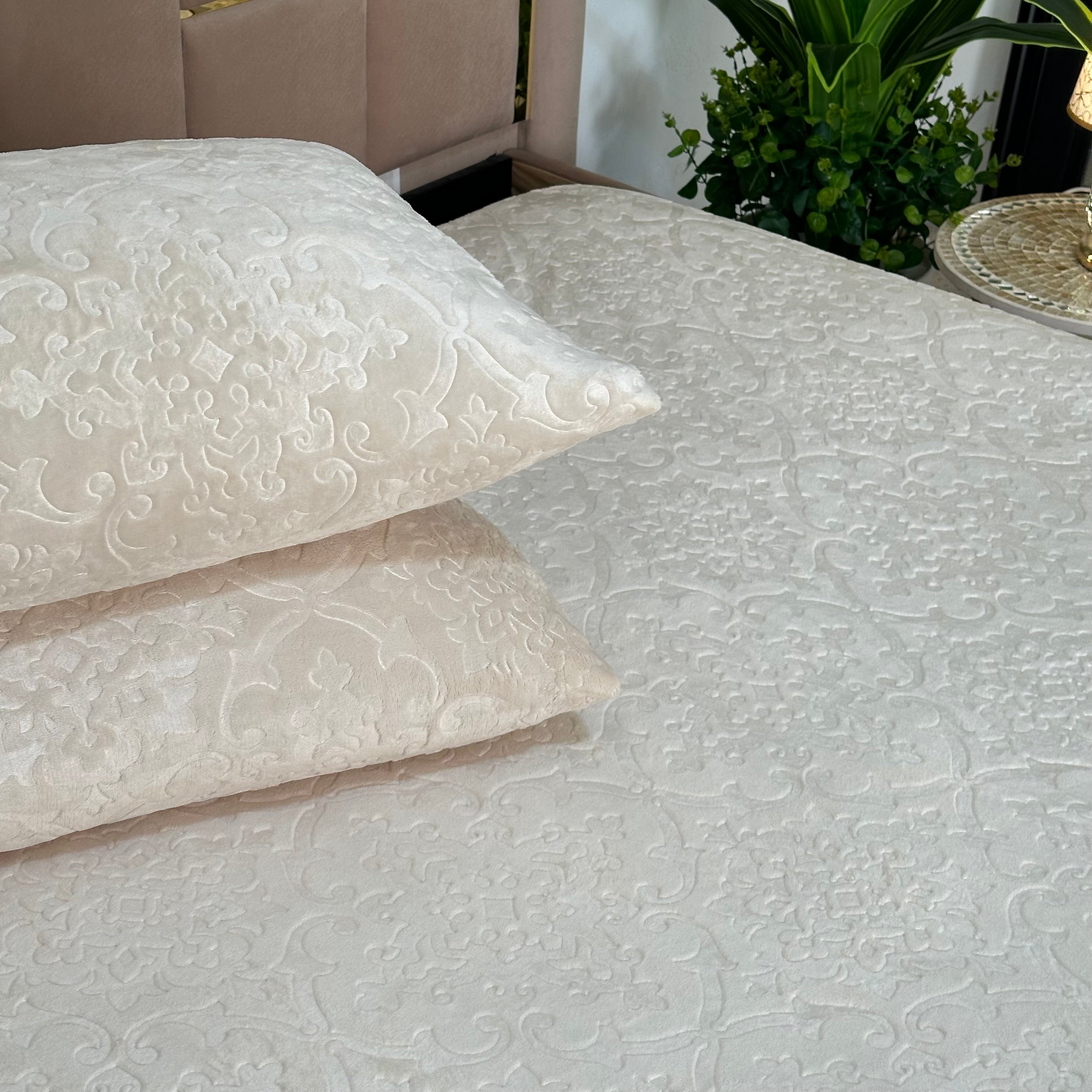 Housse de matelas Velour gravé épaisse Haut Gamme