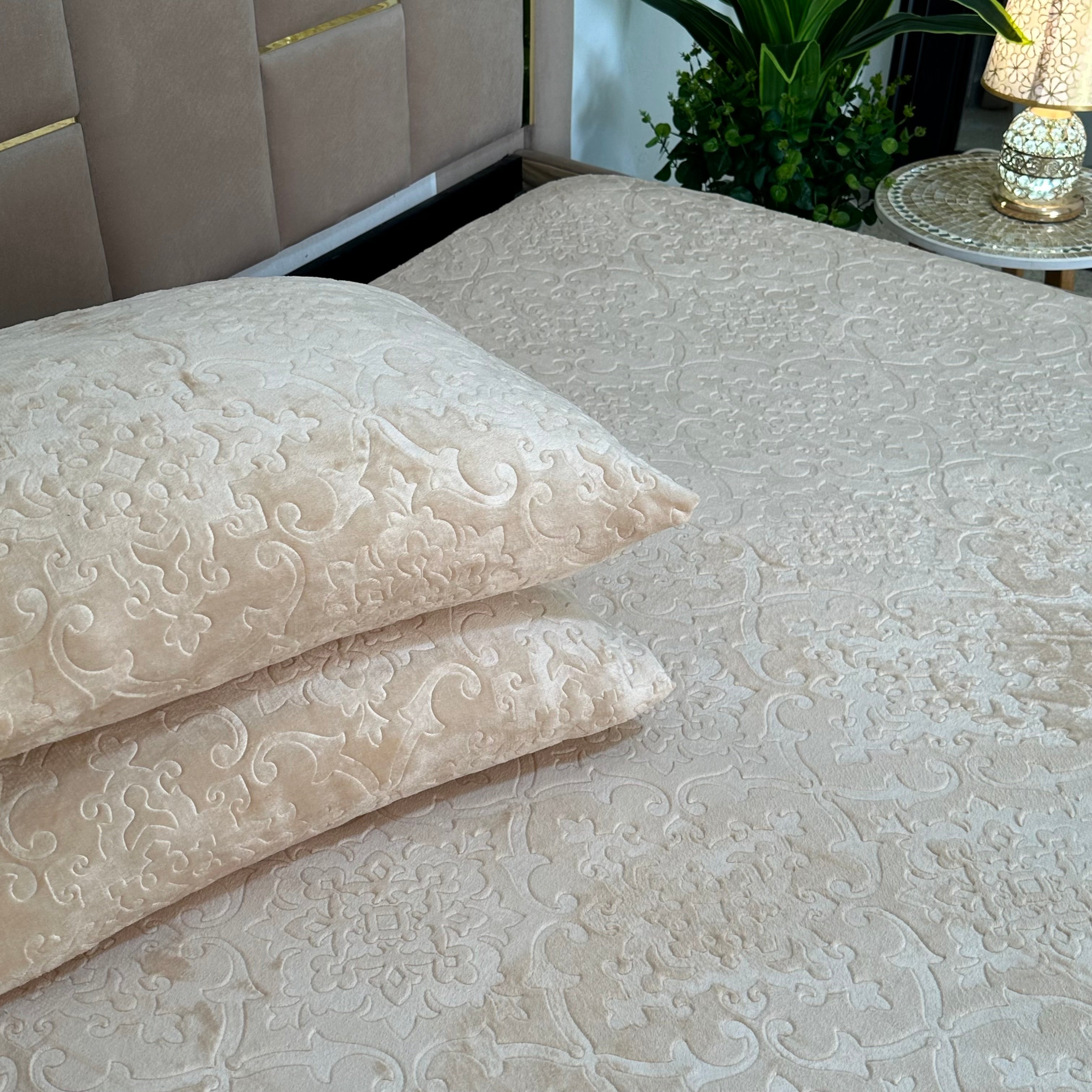 Housse de matelas Velour gravé épaisse Haut Gamme