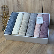 Coffret 6 Serviettes de Visage 90*50 cm - 100% COton
