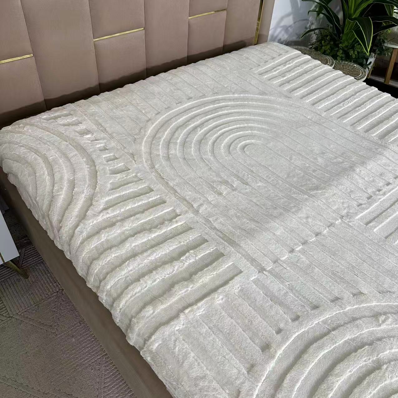 Ensemble Housse de Matelas Premium signé Azyena En Forrure de Lapin