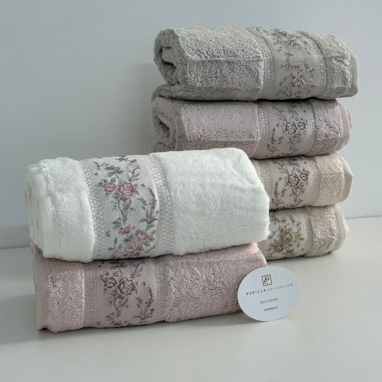 Lot de 6 serviettes de Bain en Bambou Ultra Lux - Haut Qualité