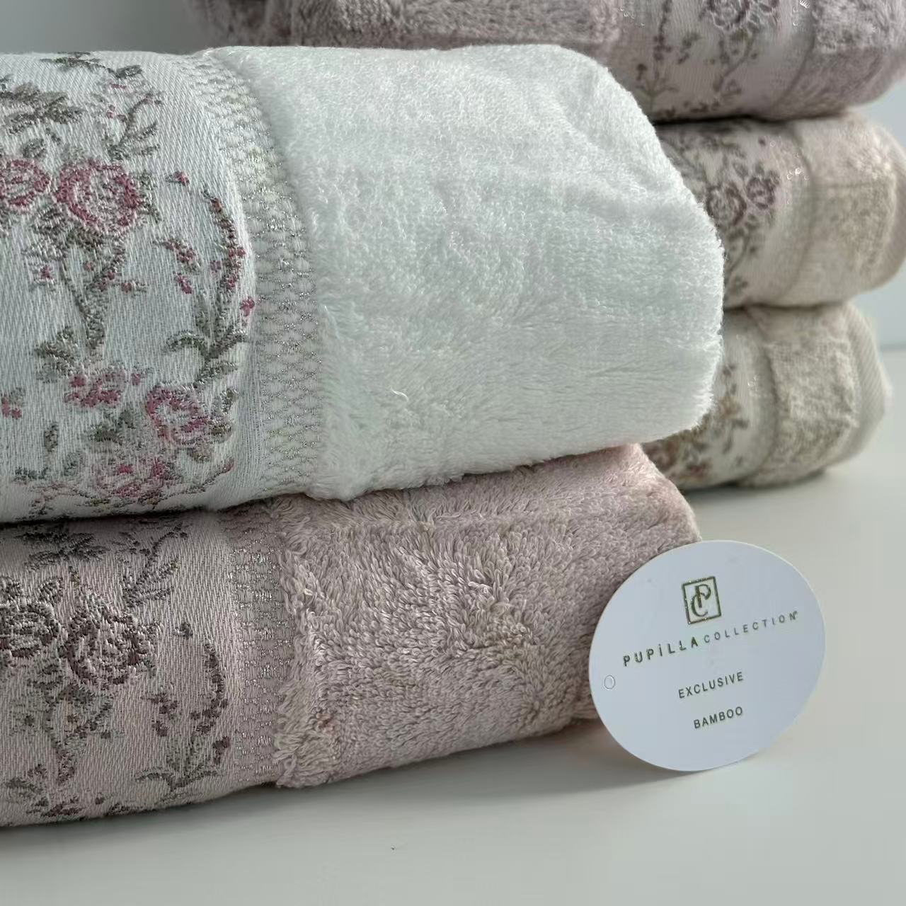Lot de 6 serviettes de Bain en Bambou Ultra Lux - Haut Qualité