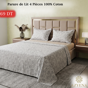 Parure de Lit 4 pièces en coton de qualité supérieure ref 8-4