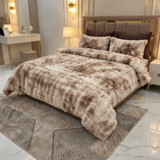 Ensemble Couette Double face en Fourrure Lapin  King Size