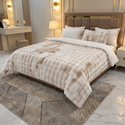 Ensemble Couette Double face en Fourrure Lapin  King Size