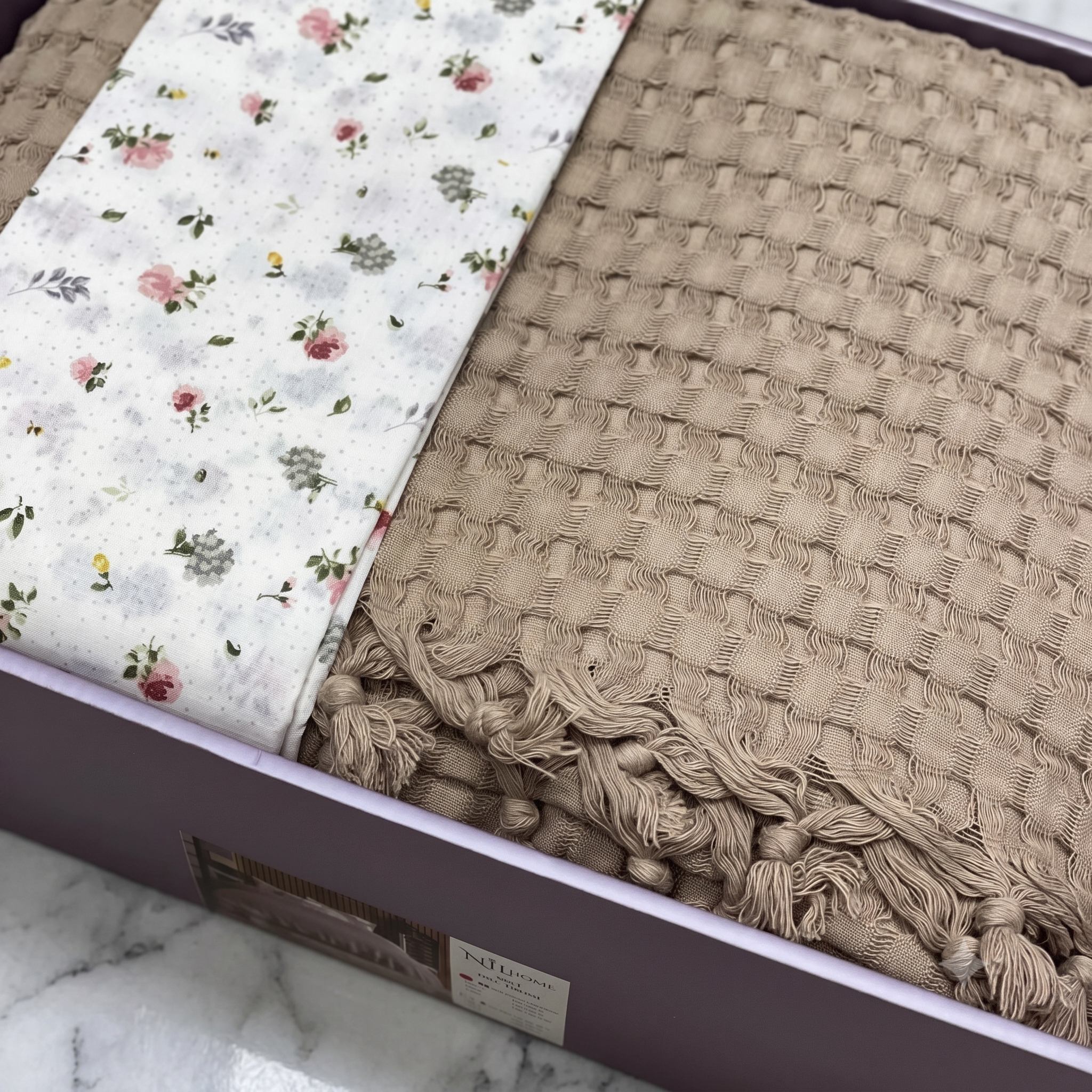 Parure de Lit NILHome Soft Pike - 4 pièces