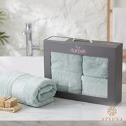 Ensemble Draps de Bain 3 Pièces Coton Premium Nurpak Coffret Luxe