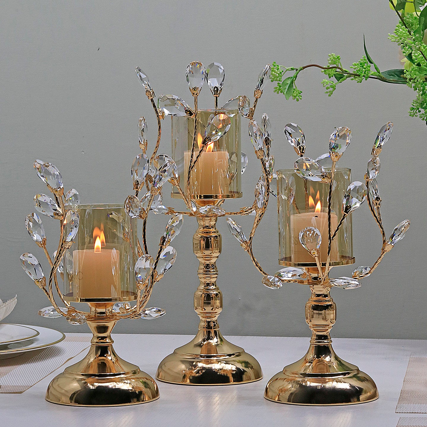 Bougeoir en métal, décoration de Maison