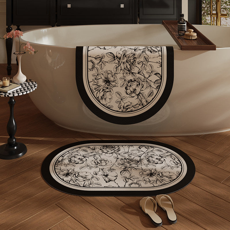 Ensemble 2 Tapis Salle Design Moderne Antidérapante , Absorbante