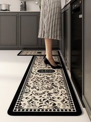 Ensemble 2 Tapis de Cuisine Moderne Absorbante antidérapantes