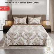 Parure de Lit 4 pièces en coton de qualité supérieure ref8-8