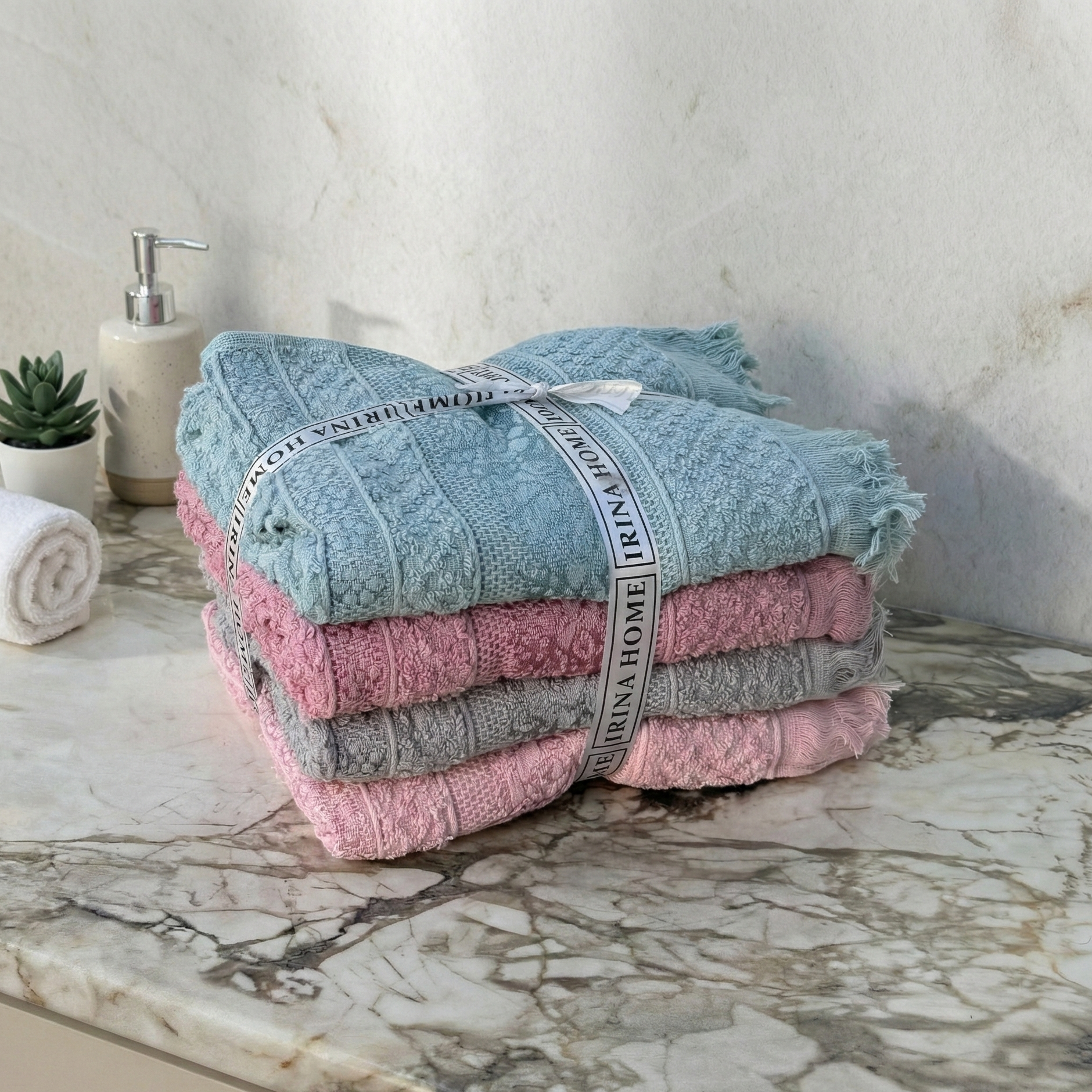 Promotion ! Pack 4 Serviettes de Visage 50*90 cm