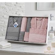 Coffret Sortie de Bain Belinda 8 Pièces - De Qualité Bamboo