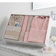 Coffret Sortie de Bain Belinda 8 Pièces - De Qualité Bamboo