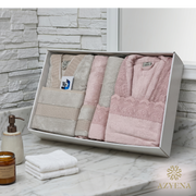Coffret Sortie de Bain Belinda 8 Pièces - De Qualité Bamboo
