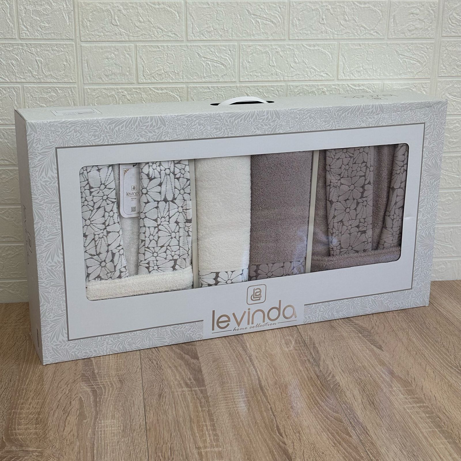 Pack linge de bain 6 pièces LAVINDA – Peignoirs + serviettes, qualité luxe