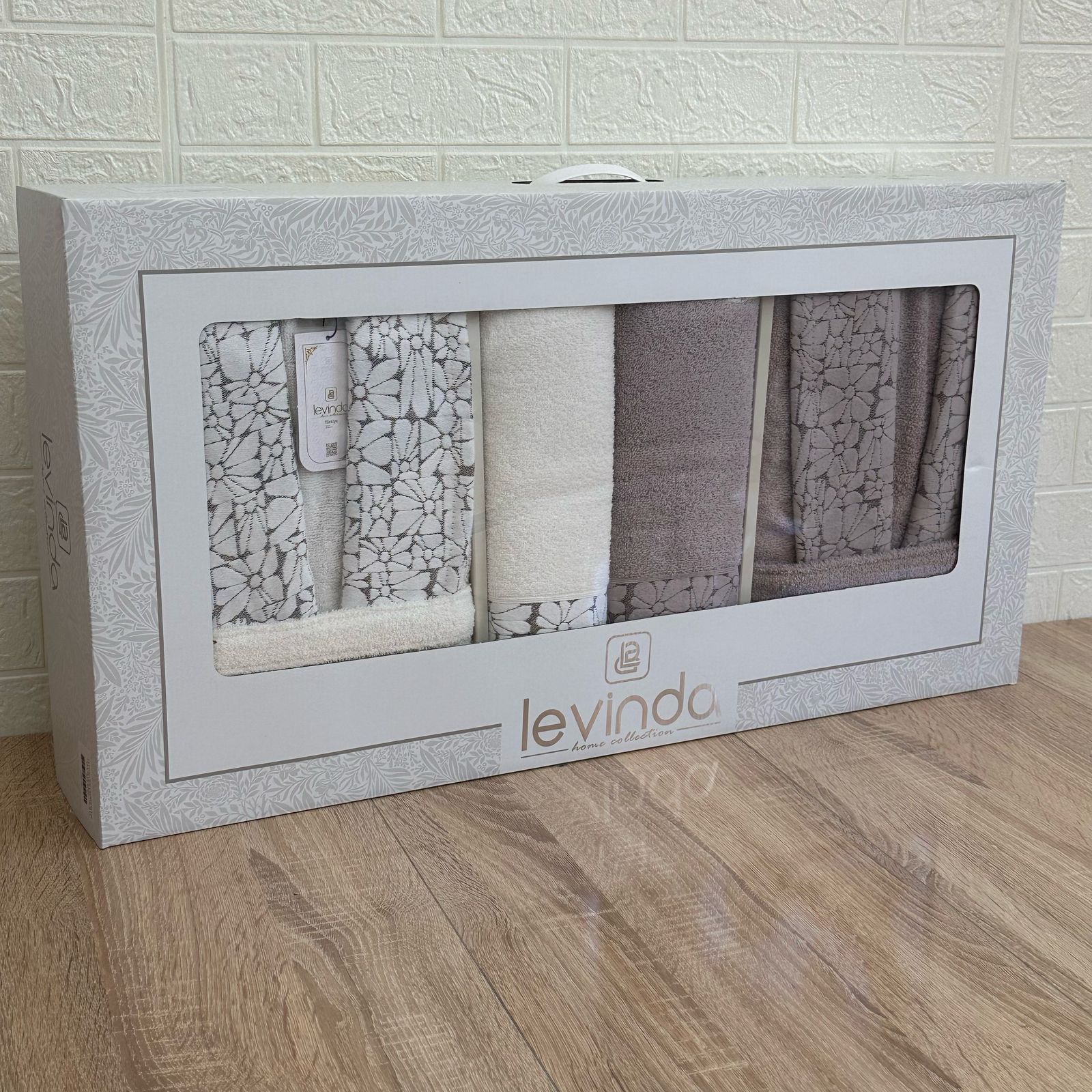 Pack linge de bain 6 pièces LAVINDA – Peignoirs + serviettes, qualité luxe