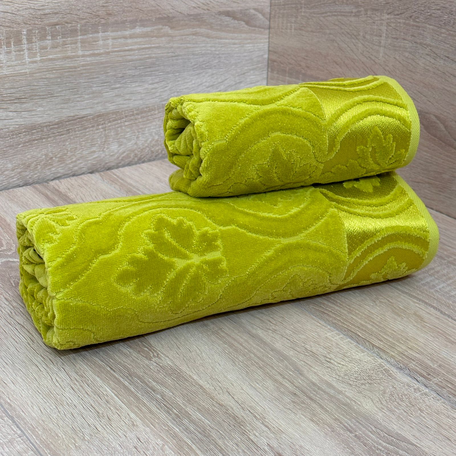 Lot de Deux Draps de Bain en 100% Coton Doux