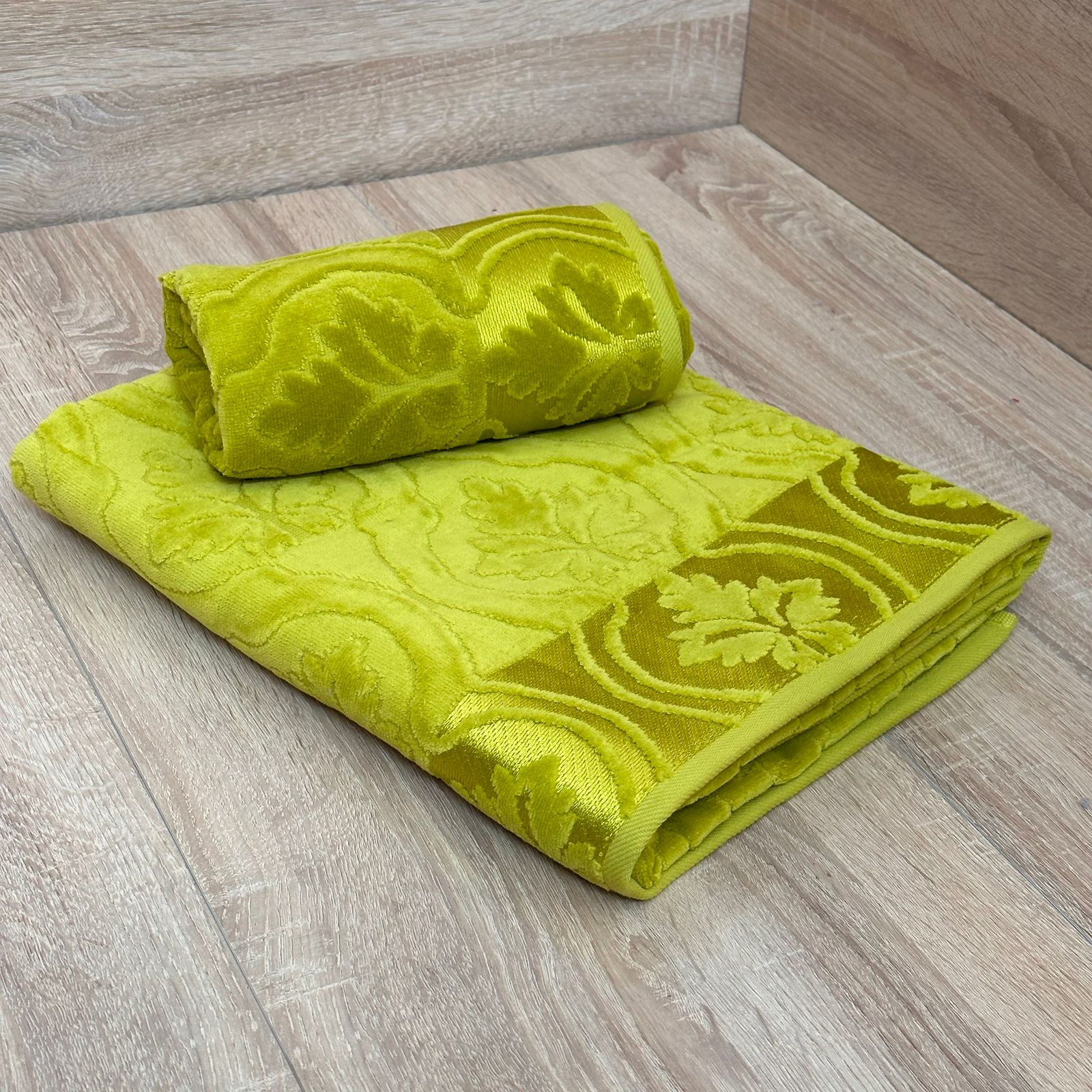 Lot de Deux Draps de Bain en 100% Coton Doux