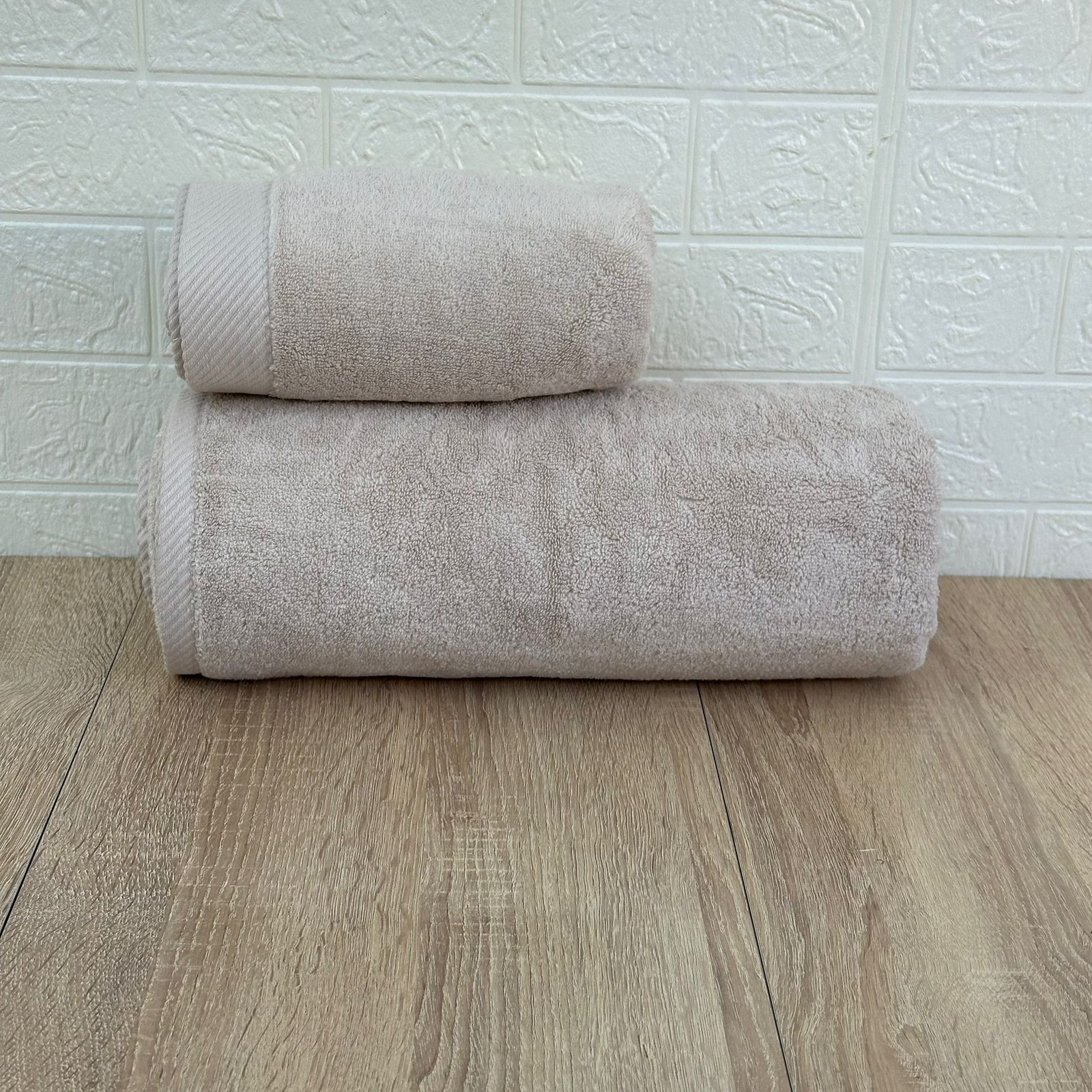 2 draps de bain en coton pur  150 × 90 cm,  90 × 50 cm