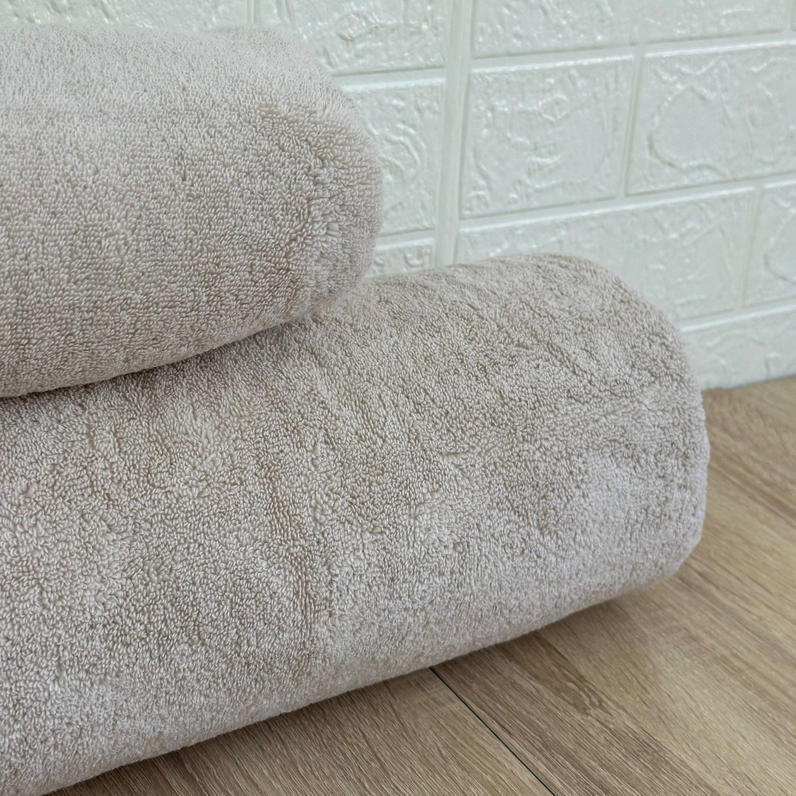 2 draps de bain en coton pur  150 × 90 cm,  90 × 50 cm