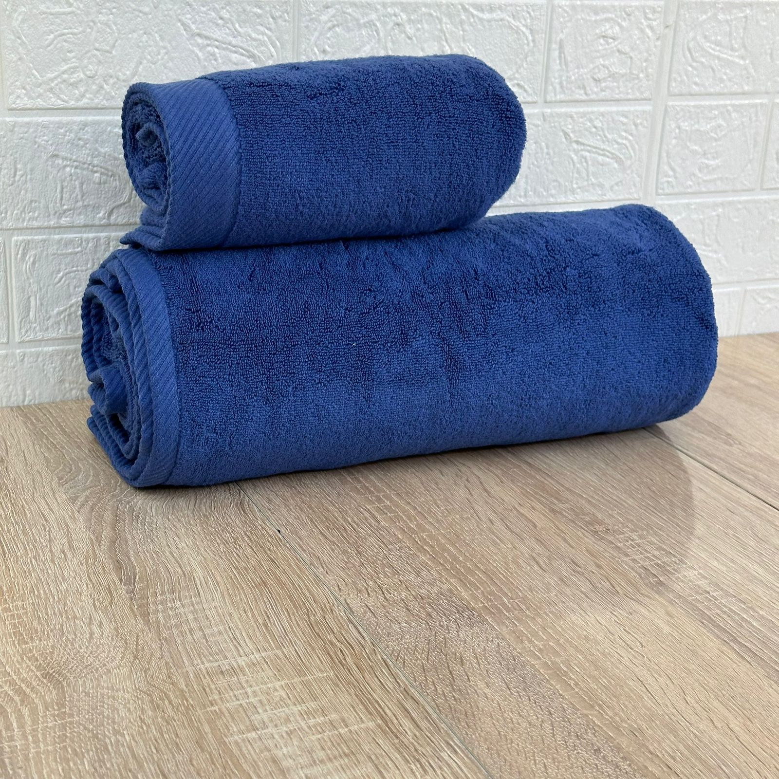 2 draps de bain en coton pur  150 × 90 cm,  90 × 50 cm