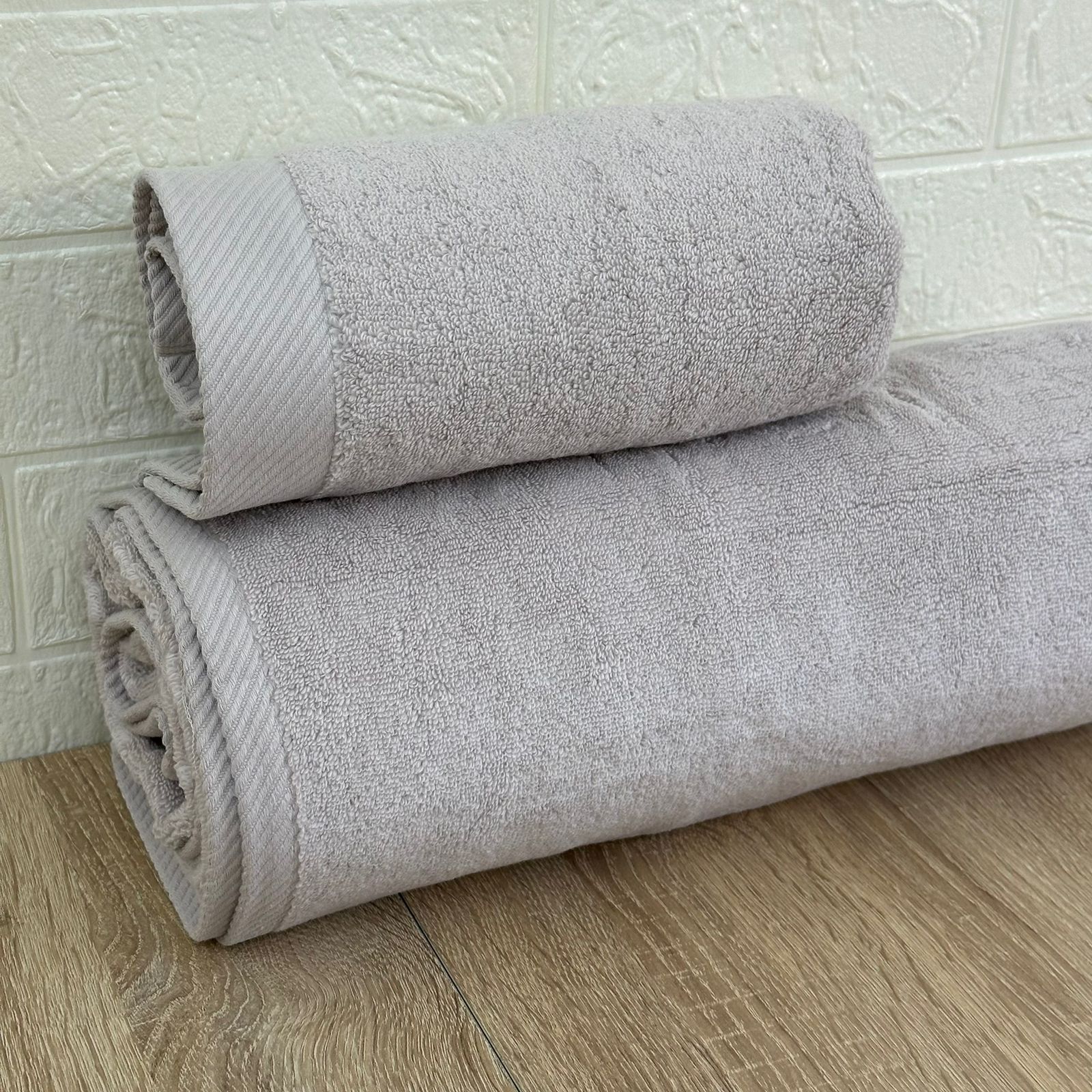 2 draps de bain en coton pur  150 × 90 cm,  90 × 50 cm