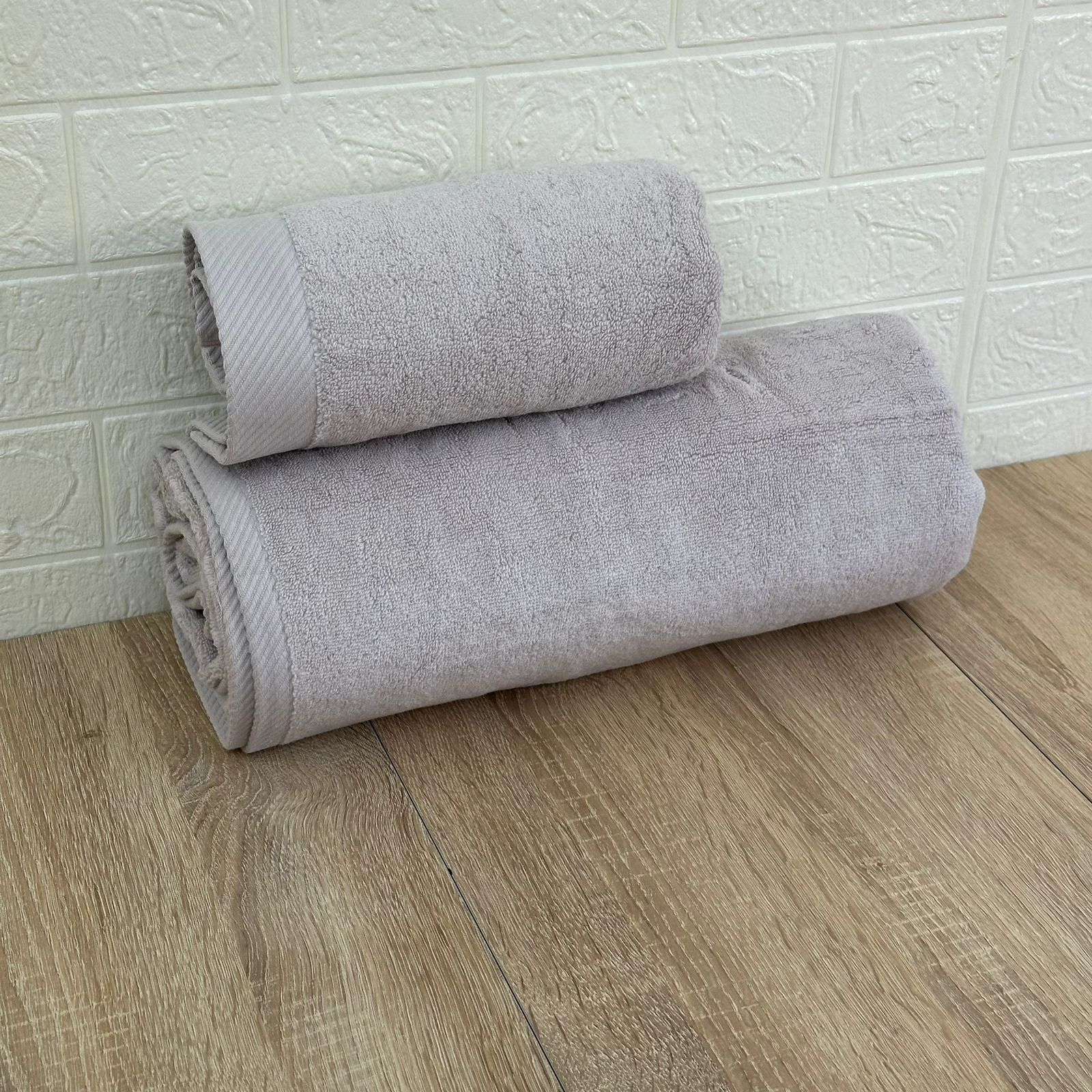 2 draps de bain en coton pur  150 × 90 cm,  90 × 50 cm