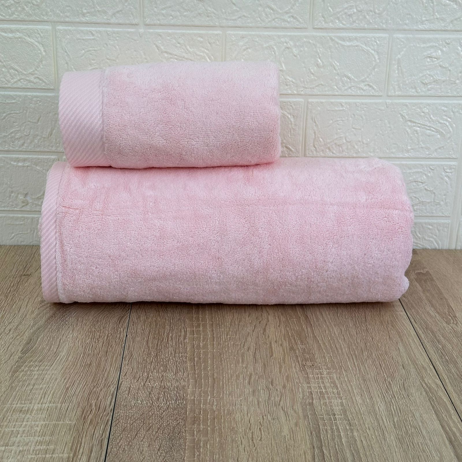 2 draps de bain en coton pur  150 × 90 cm,  90 × 50 cm