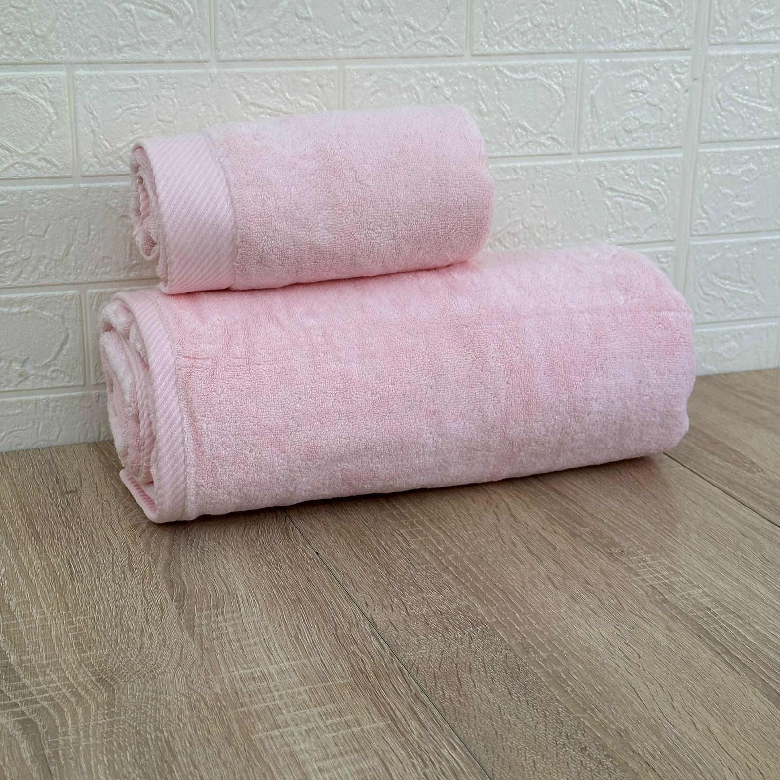 2 draps de bain en coton pur  150 × 90 cm,  90 × 50 cm
