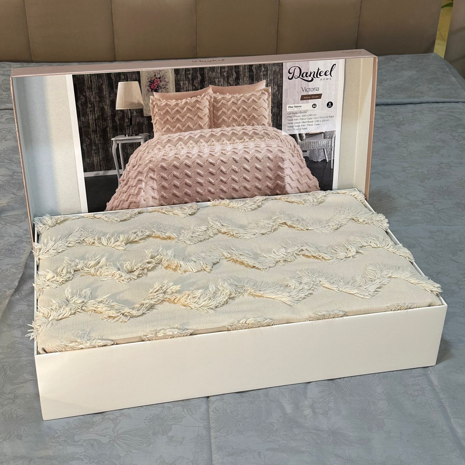Parure de Lit Kamraya Haut Couture 100% Coton 6 pièces