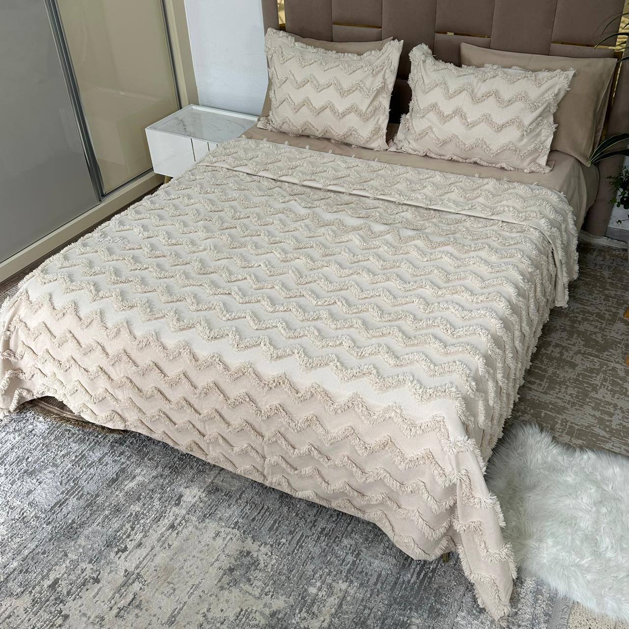 Parure de Lit Kamraya Haut Couture 100% Coton 6 pièces