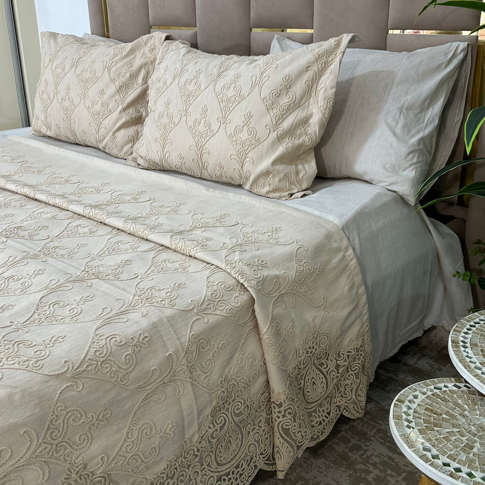 Parure de Lit Kamraya Haut Couture 100% Coton 6 pièces