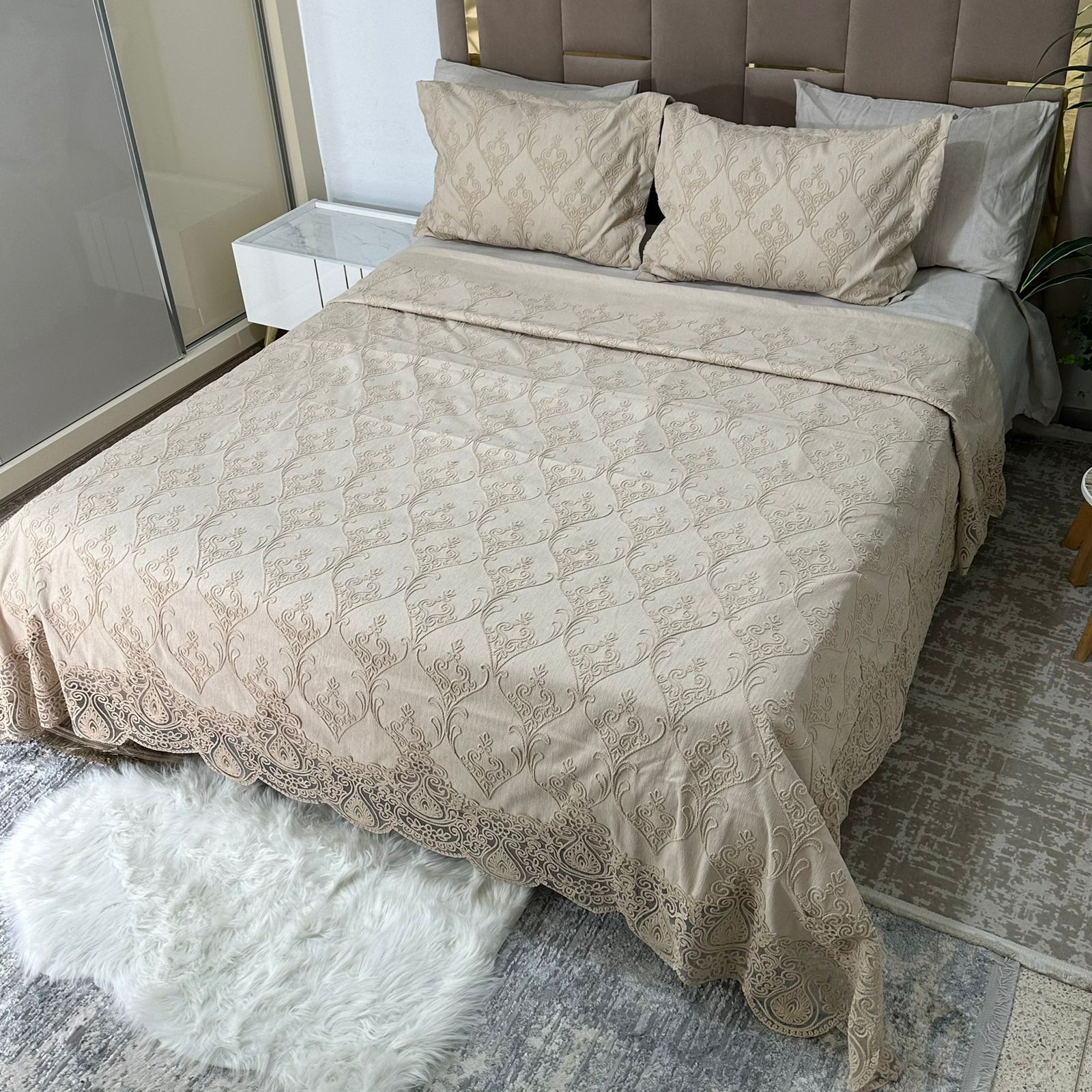 Parure de Lit Kamraya Haut Couture 100% Coton 6 pièces