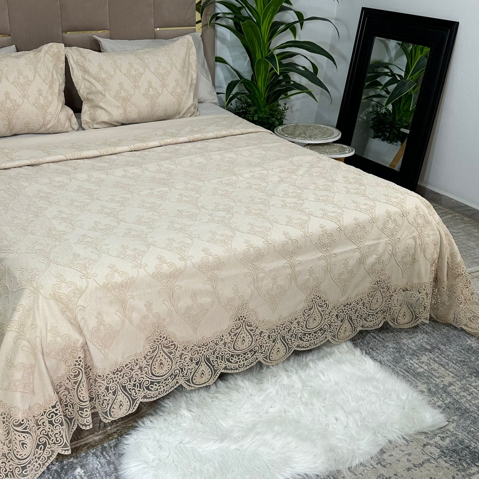 Parure de Lit Kamraya Haut Couture 100% Coton 6 pièces
