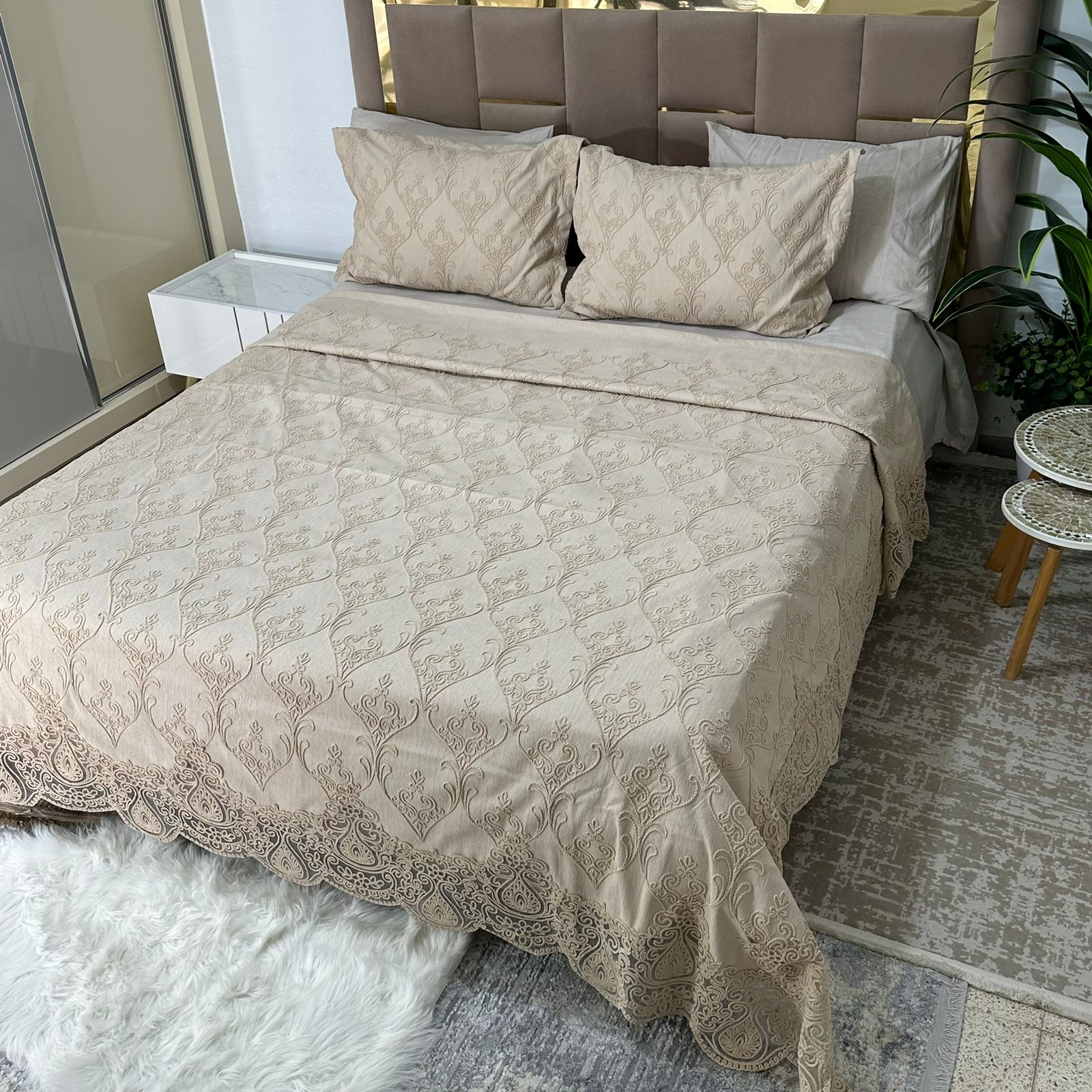 Parure de Lit Kamraya Haut Couture 100% Coton 6 pièces