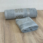 Lot de 2 Draps de bain Coton  150*90 cm et 90*50 cm