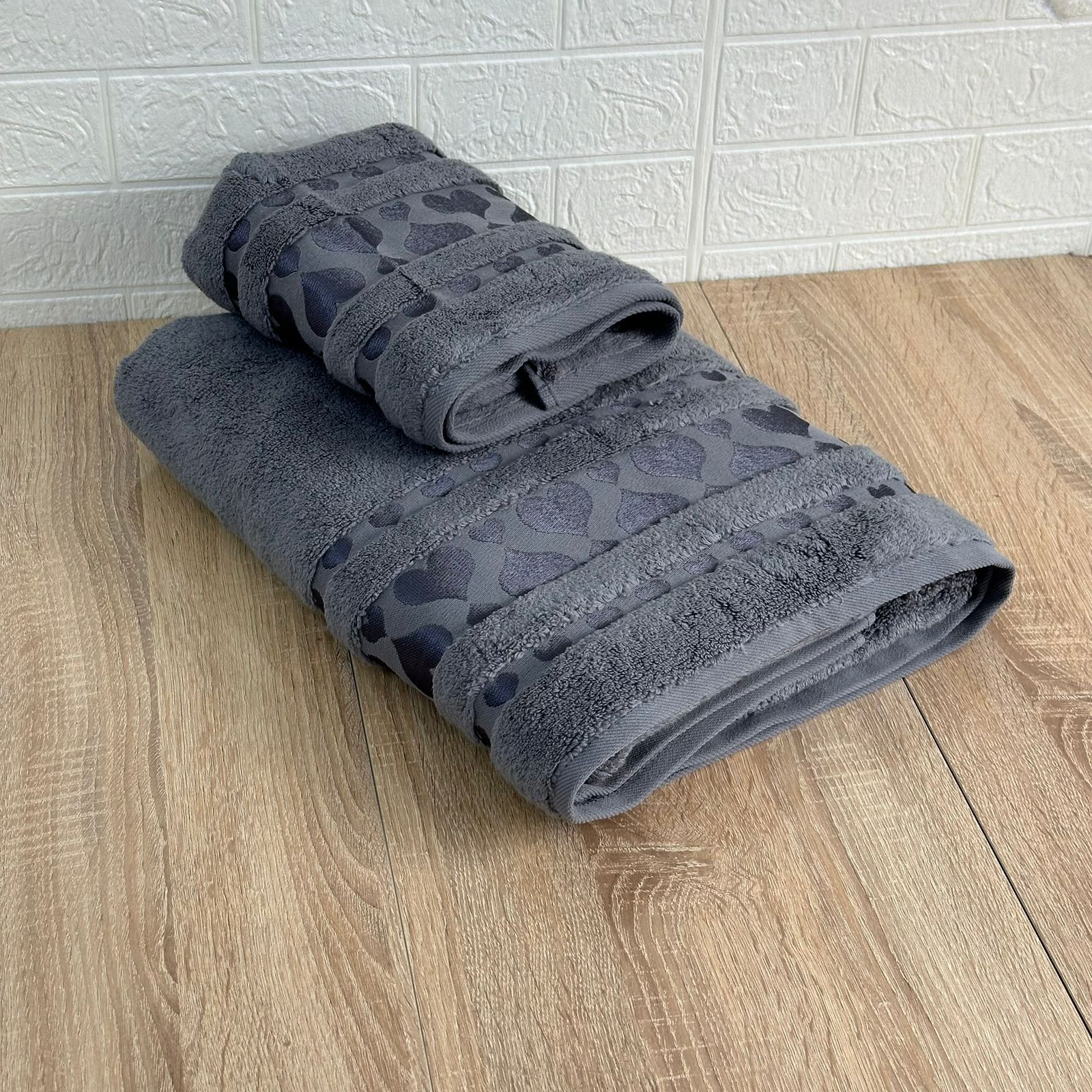 Lot de 2 Draps de Bain en Bambou Tres douce Grand taille 180*100 m et 90*50 cm