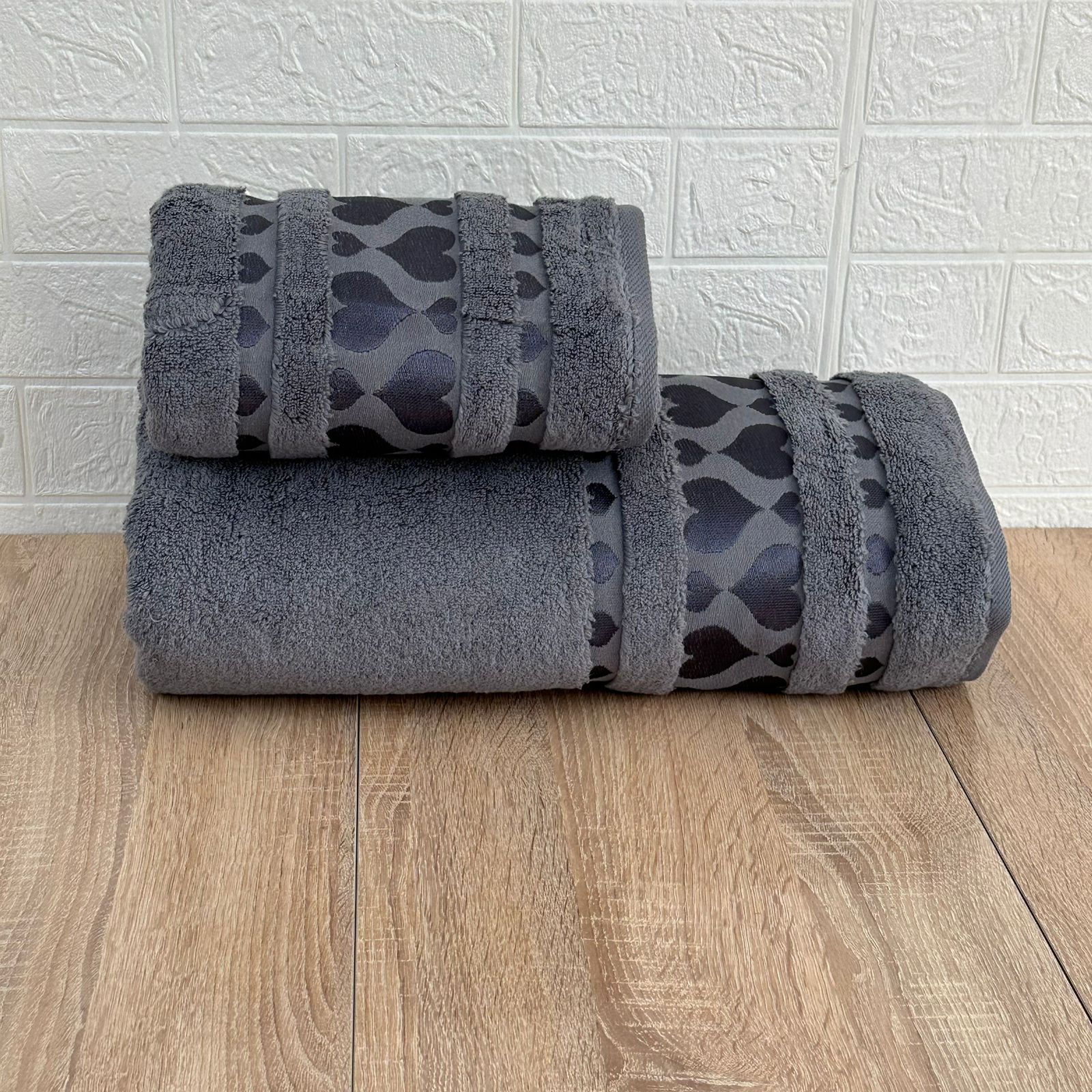 Lot de 2 Draps de Bain en Bambou Tres douce Grand taille 180*100 m et 90*50 cm