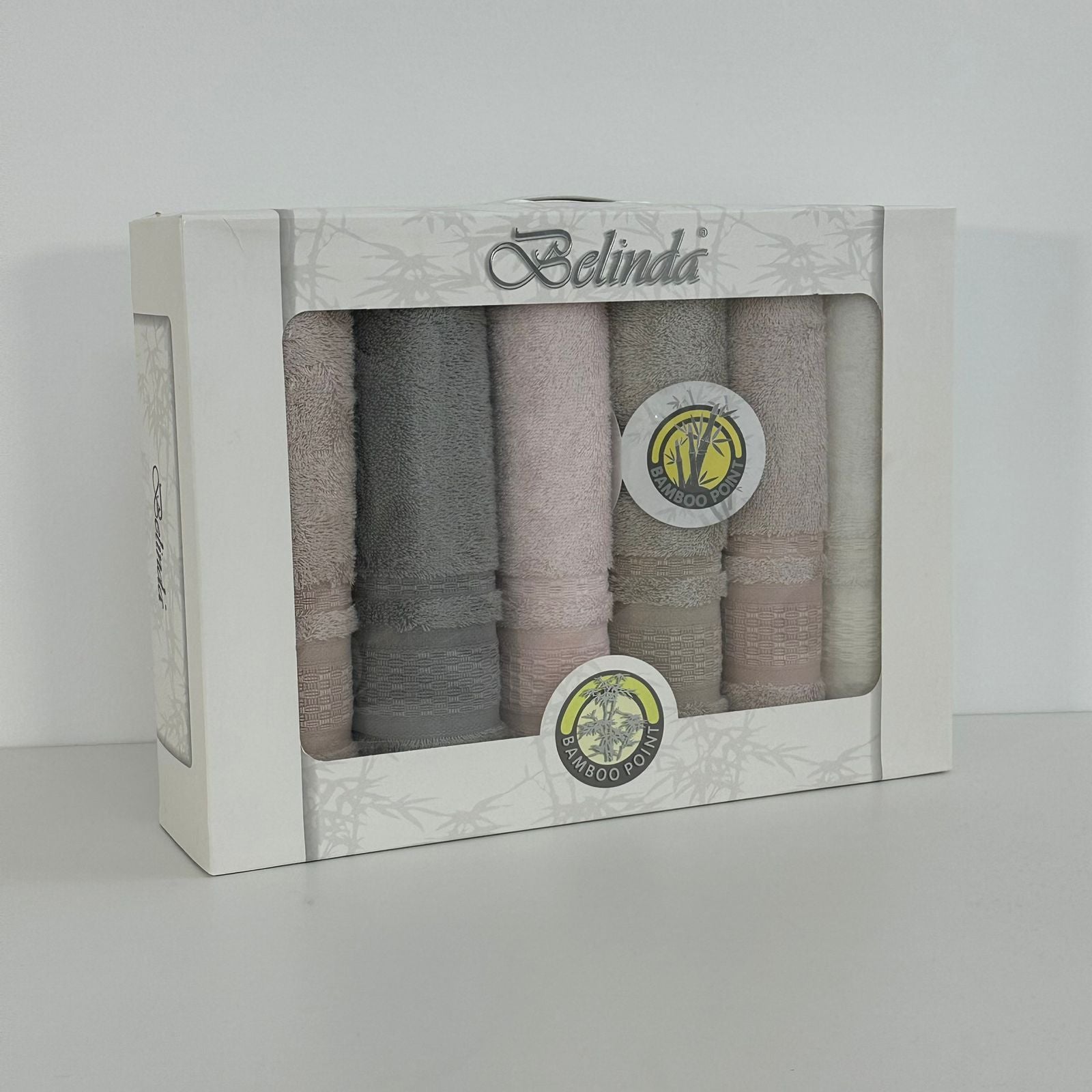 Pack de 6 serviettes de Visage en Bambou Lux 90*50 cm