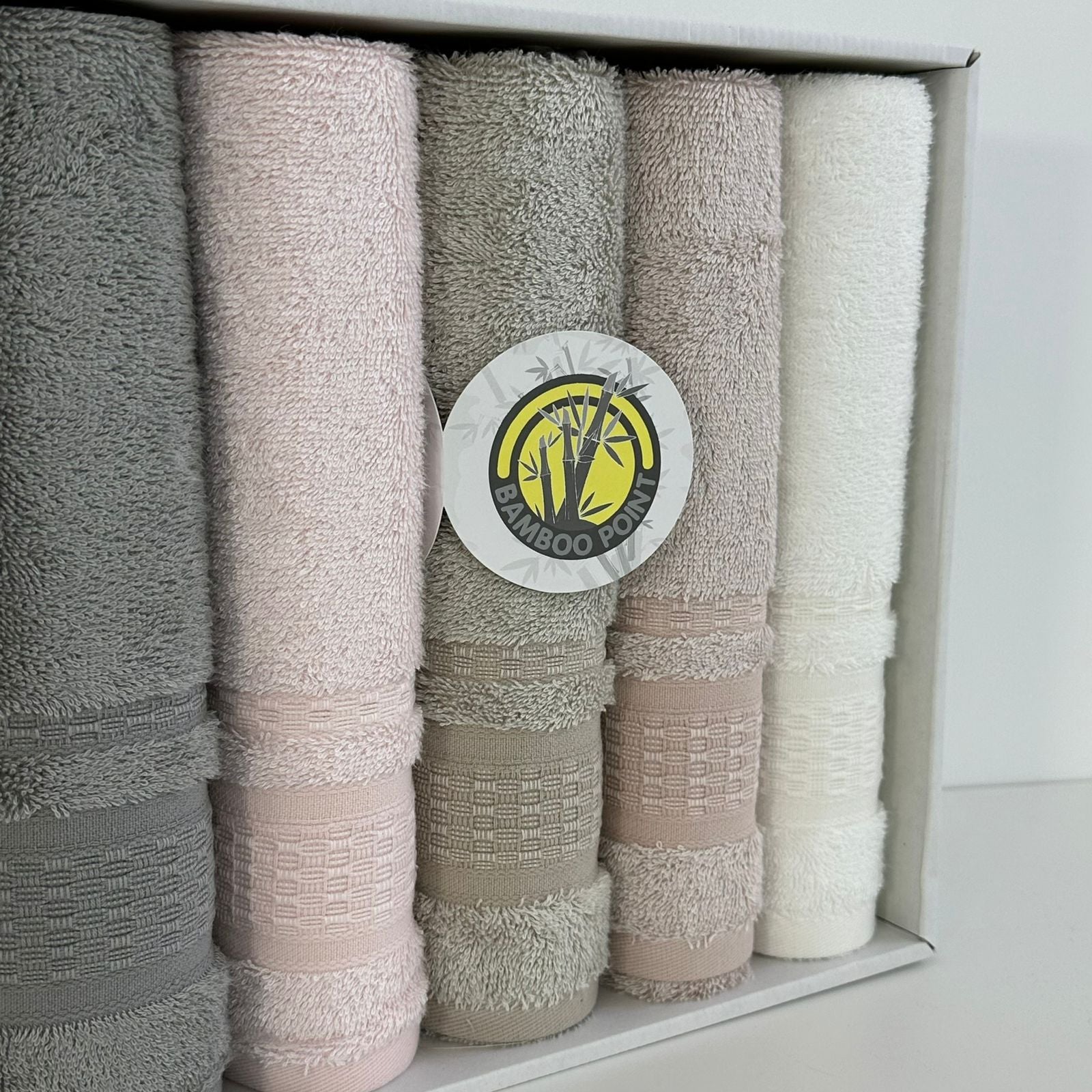 Coffret de 6 Serviettes de Visage Belinda 90*50 cm  – Bambou