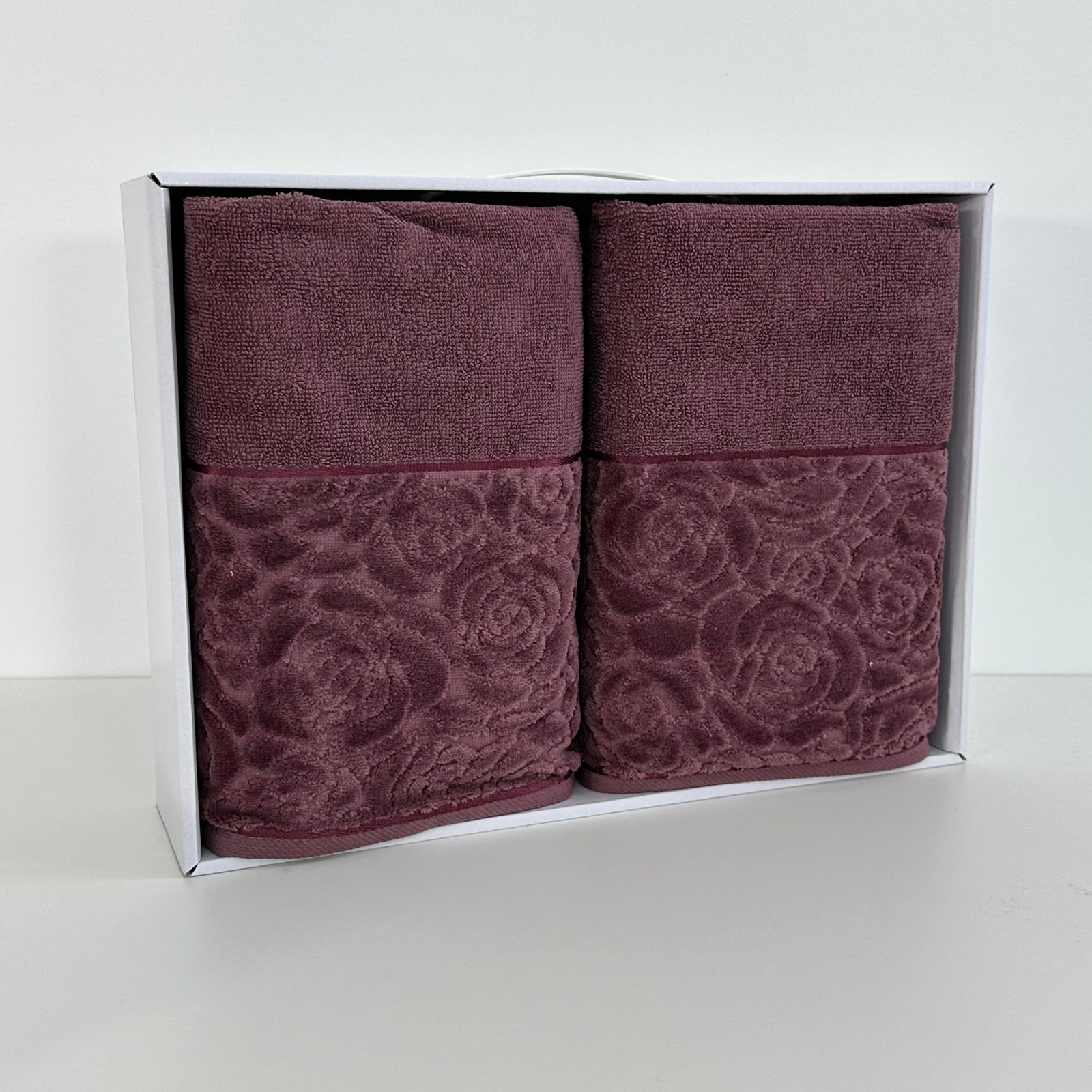 Coffret 2 Draps de Bain en coton épais 90*50 cm et 150*90 cm