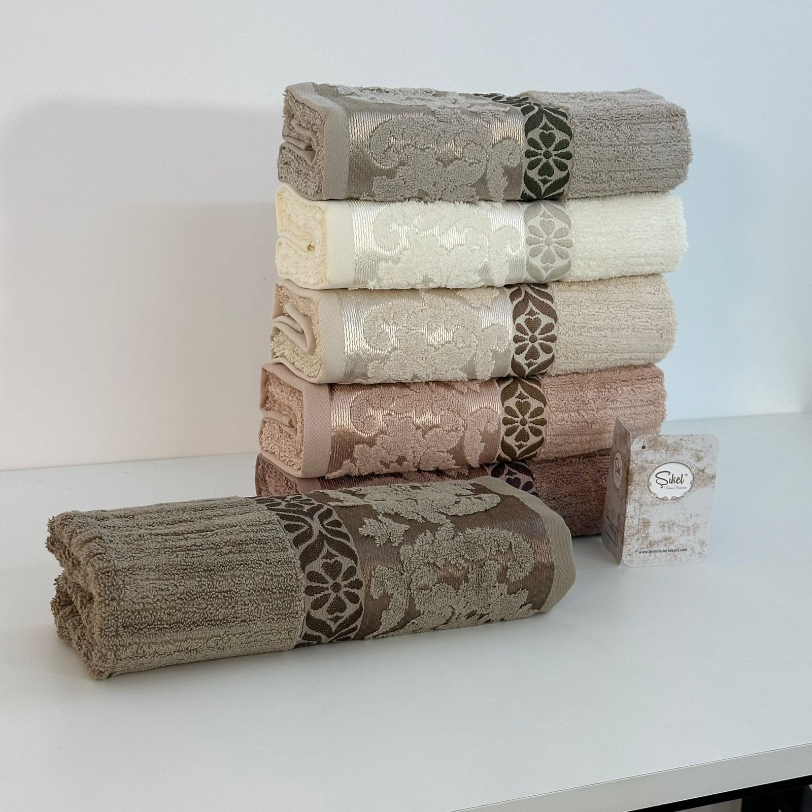 Coffret de 6 Serviettes de Bain & Visage SIKEL – 100% Coton Épais – Qualité Supérieure
