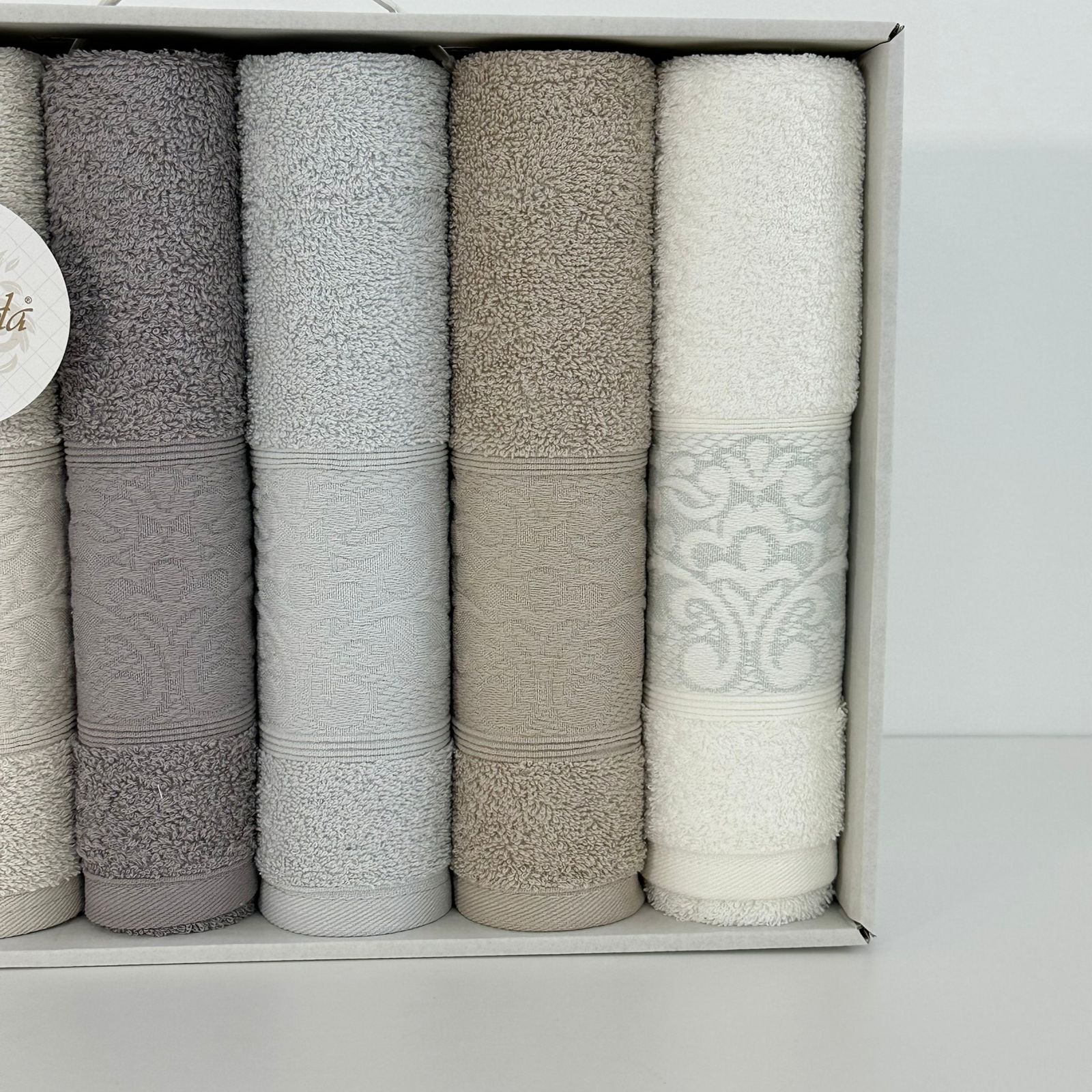 Coffret de 6 serviettes de Bain 90*50 cm - 100% Coton épais