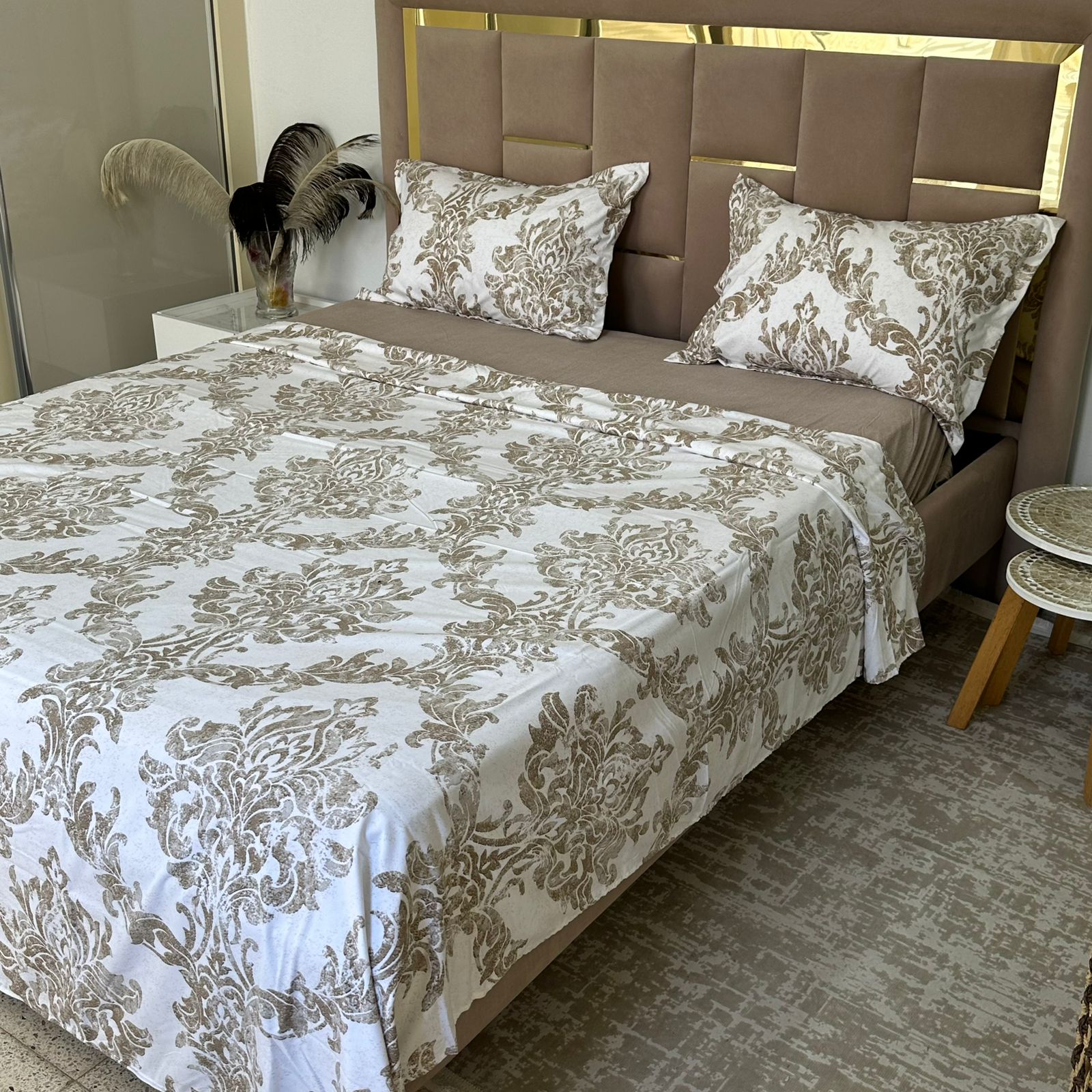 Parure de Lit 4 pièces en coton microfibre de qualité supérieure