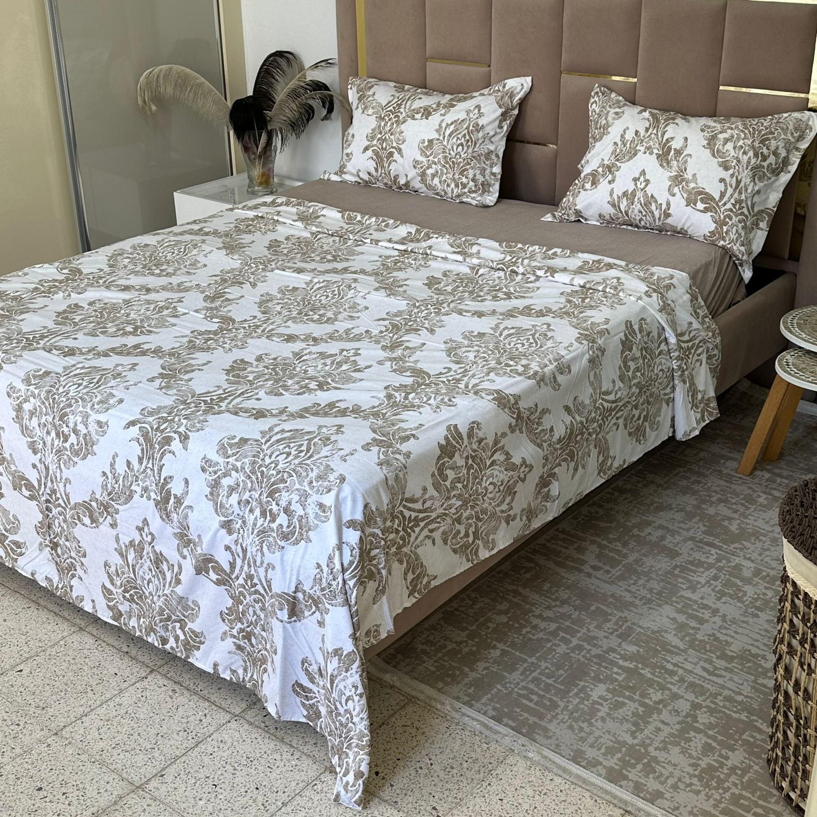 Parure de Lit 4 pièces en coton microfibre de qualité supérieure